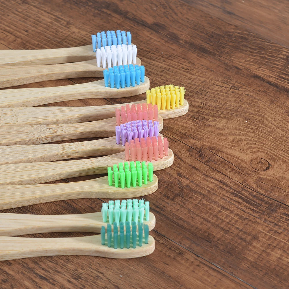 Colorful Bamboo Nylon Bristle Toothbrush