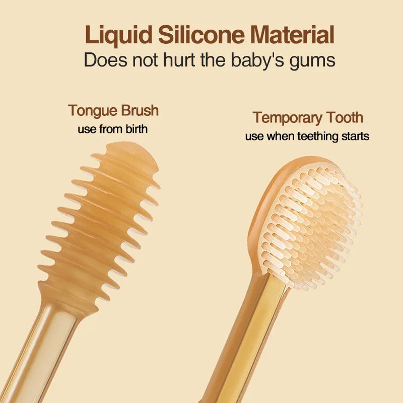 3-In-1 Baby Silicone Toothbrush Set