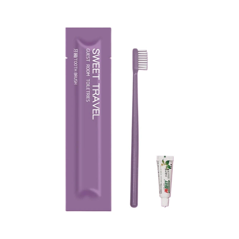 100 Pieces Disposable Travel Toothbrush Set – Individually Wrapped Hotel & Airbnb Guest Dental Kits