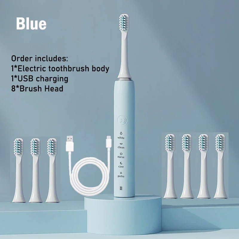 Rechargeable Sonic Electric Toothbrush for Adults – Smart Timer, Whitening & Deep Clean Modes
