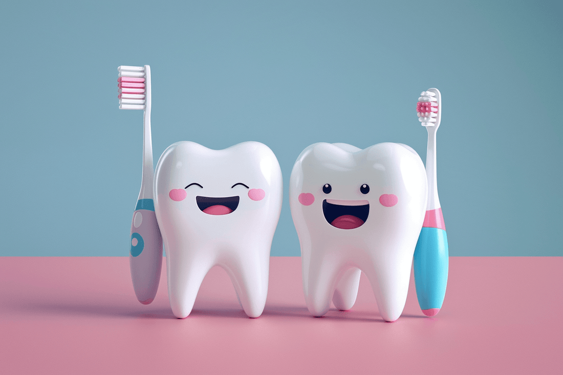 Teeth hold both electric and manual toothbrushes