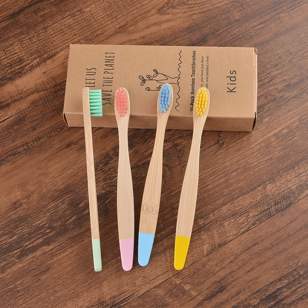 Bamboo Toothbrush Set with Nylon Bristle