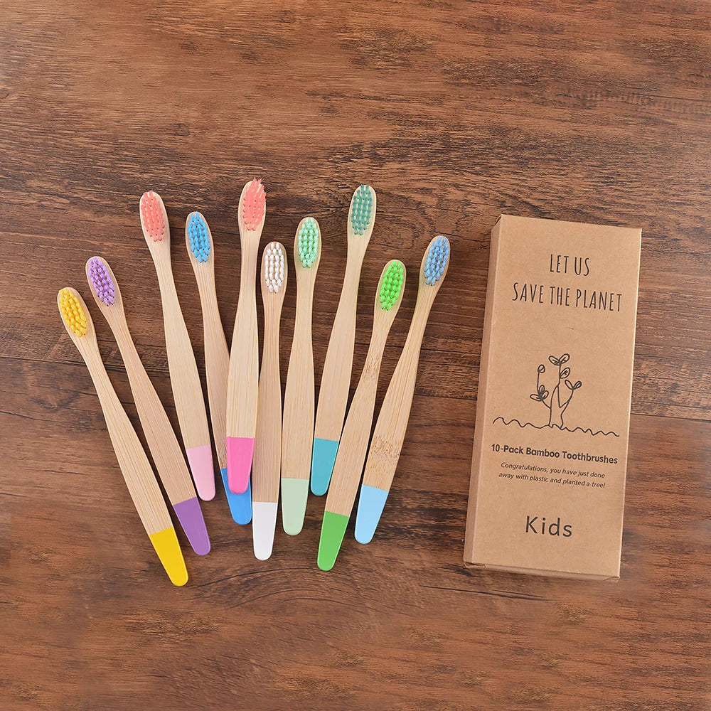 Nylon Bristle Eco-Friendly Bamboo Toothbrush 