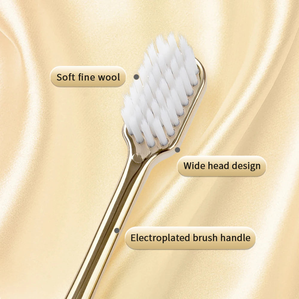 Gold & Silver Dental Brushes (Adult, 1 Piece)