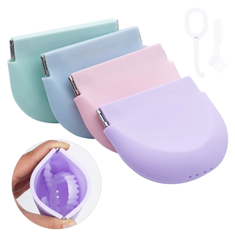 Denture & Retainer Case | Silicone Dental Appliance Storage Case