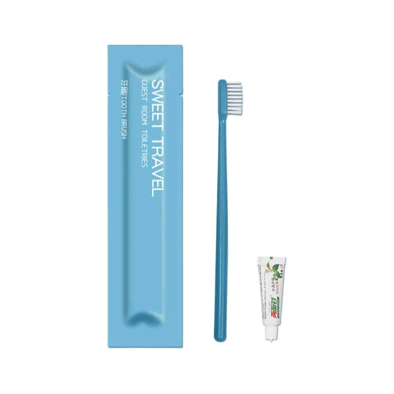100 Pieces Disposable Travel Toothbrush Set – Individually Wrapped Hotel & Airbnb Guest Dental Kits