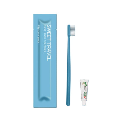 100 Pieces Disposable Travel Toothbrush Set – Individually Wrapped Hotel & Airbnb Guest Dental Kits