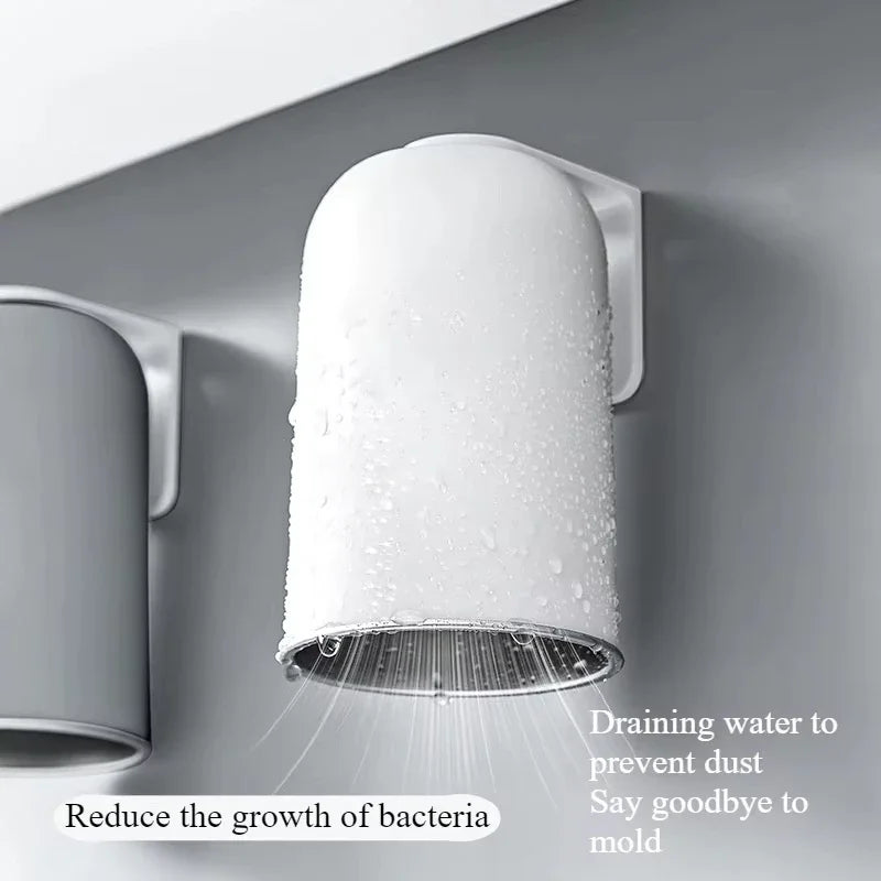 304 Stainless Steel Magnetic Mouthwash Cup | Wall Mounted No-Drill Bathroom Cup