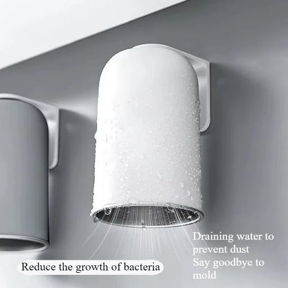 304 Stainless Steel Magnetic Mouthwash Cup | Wall Mounted No-Drill Bathroom Cup