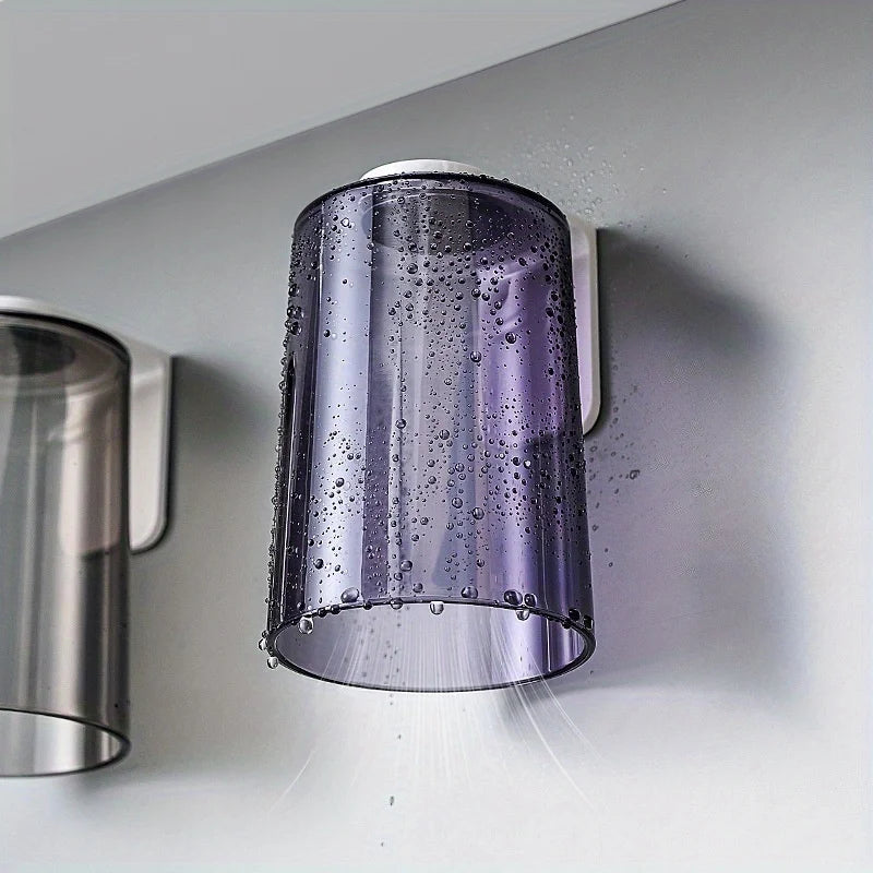 Magnetic Flip Cup Toothbrush Holder | Wall Mounted Bathroom Cup
