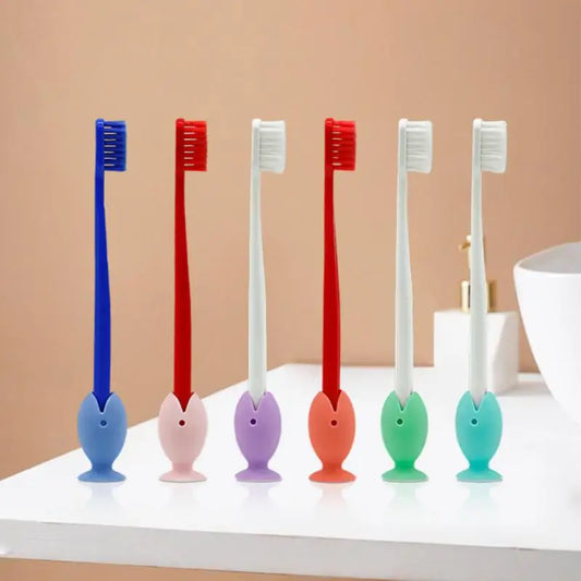 Cute Fish-Shaped Toothbrush Holder: Portable Toothbrush Cap, Toothbrush Protector, Germproof (1 or 6 Pieces)