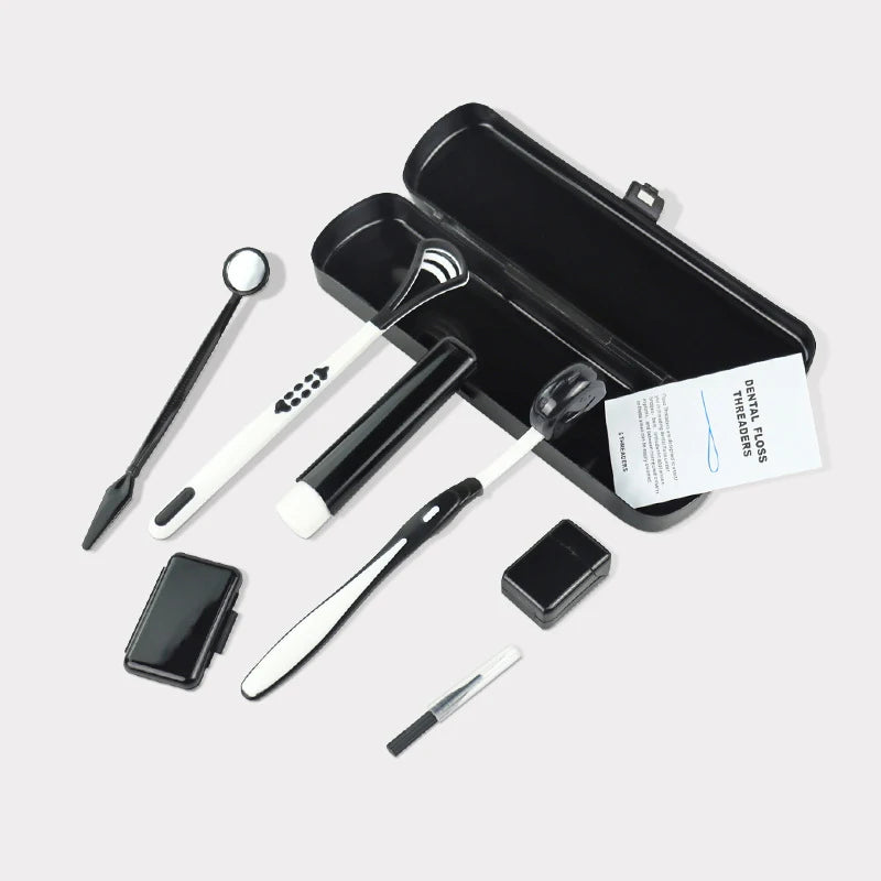 Portable Travel Dental Kit for Braces – 8-Piece Oral Care Cleaning Set