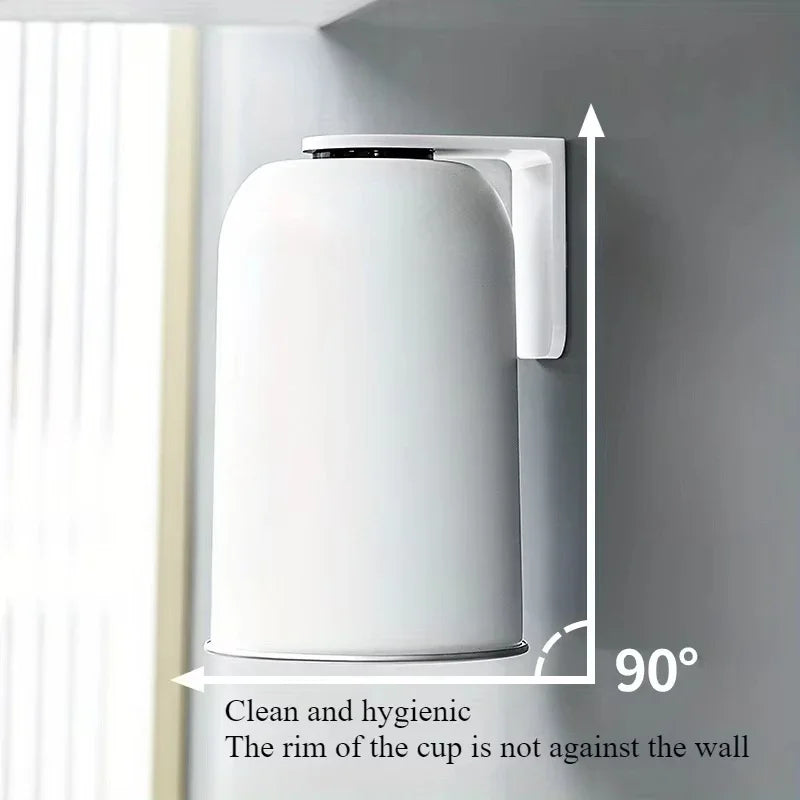 304 Stainless Steel Magnetic Mouthwash Cup | Wall Mounted No-Drill Bathroom Cup