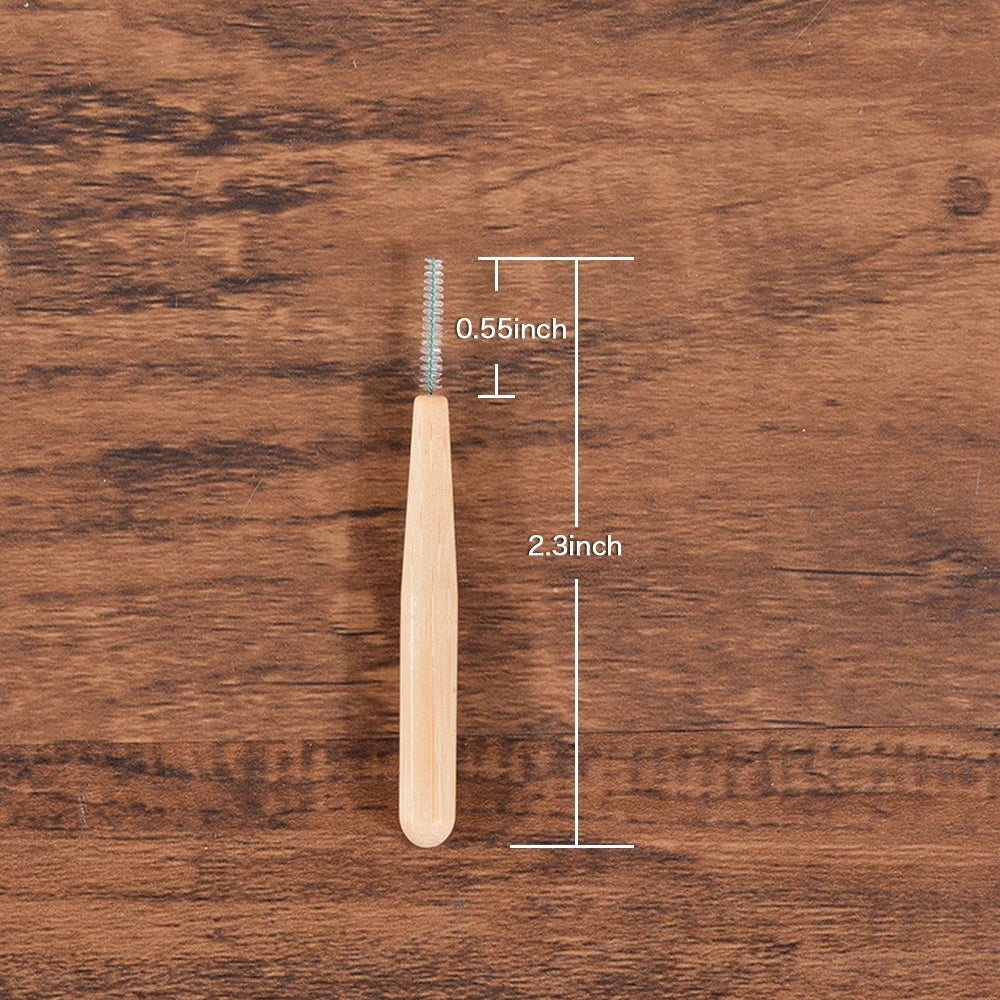 Bamboo Interdental Brushes (30 Pack) | 0.4mm Biodegradable Teeth Cleaning Brushes