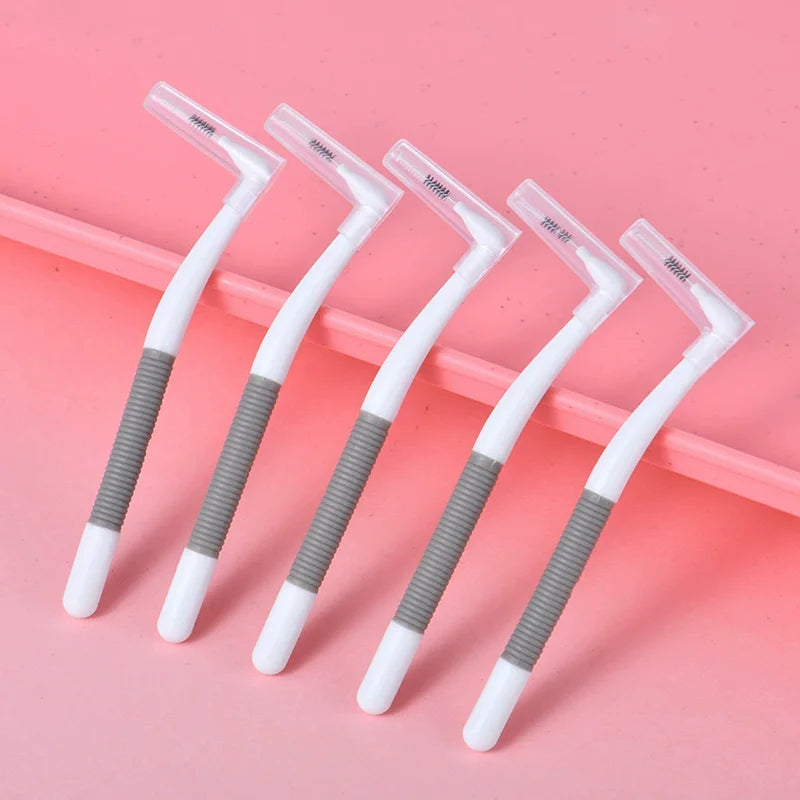 L-Shaped Interdental Brushes (0.4–1.5mm) | Portable Teeth Cleaning Brush with Non-Slip Handle
