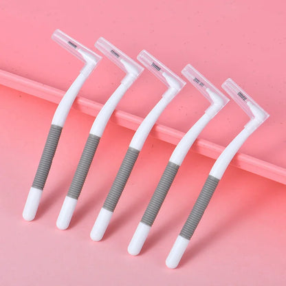 L-Shaped Interdental Brushes (0.4–1.5mm) | Portable Teeth Cleaning Brush with Non-Slip Handle