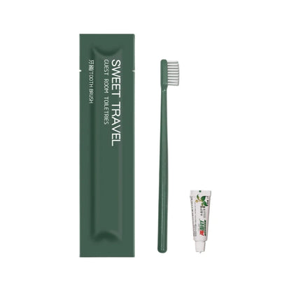 100 Pieces Disposable Travel Toothbrush Set – Individually Wrapped Hotel & Airbnb Guest Dental Kits