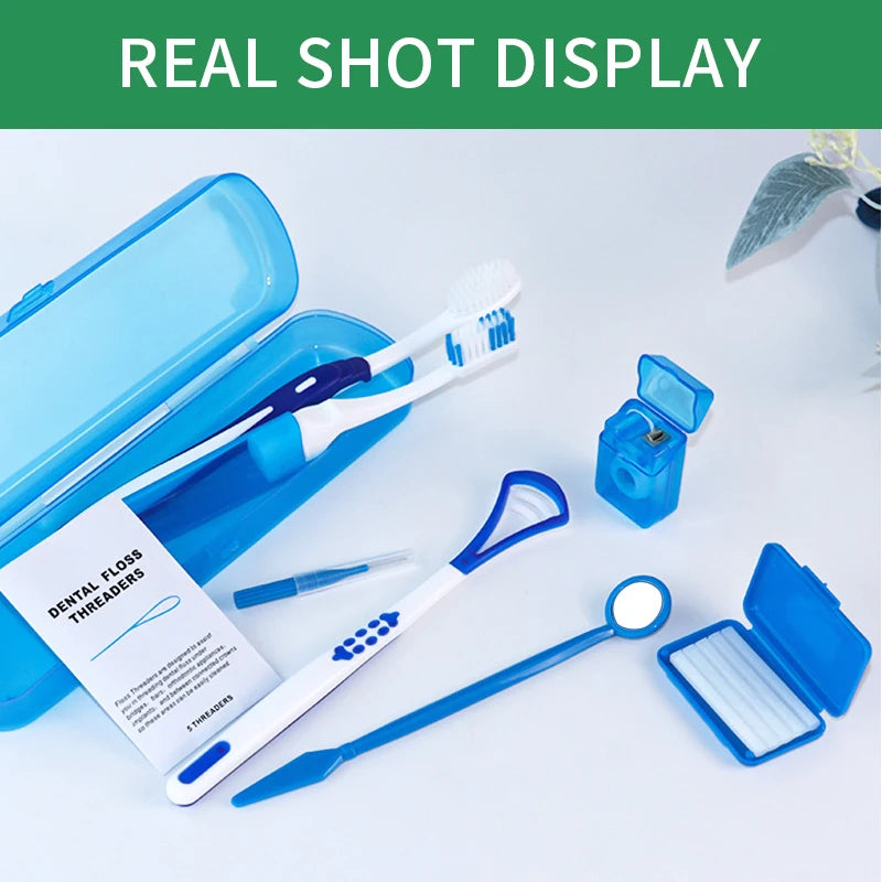 Portable Travel Dental Kit for Braces – 8-Piece Oral Care Cleaning Set