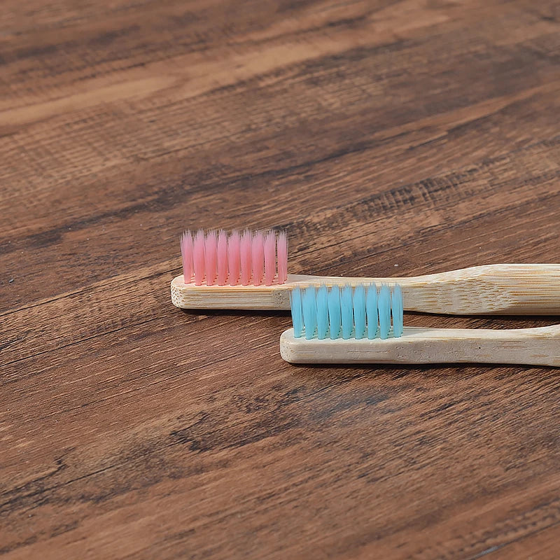 Colorful Bamboo Toothbrush Set