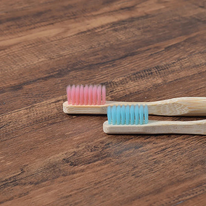 Colorful Bamboo Toothbrush Set