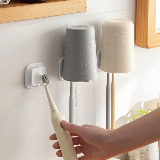 Non-marking Wall-mounted Toothbrush Storage