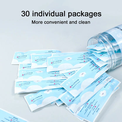 30PCS Baby Oral Cleaning Swabs | Disposable Tongue & Gum Cleaners