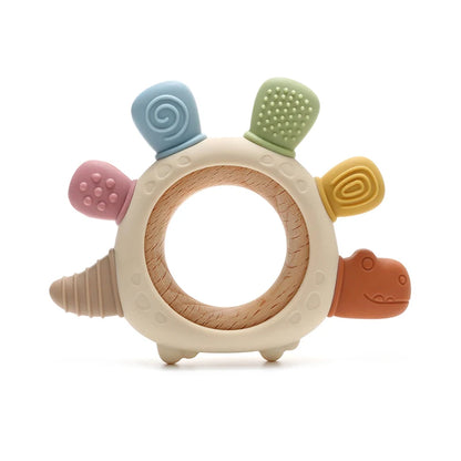 Baby Dinosaur Silicone Teething Toy | BPA-Free Infant Teether
