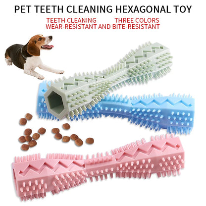 Dog Chew Hexagonal Toy Toothbrush