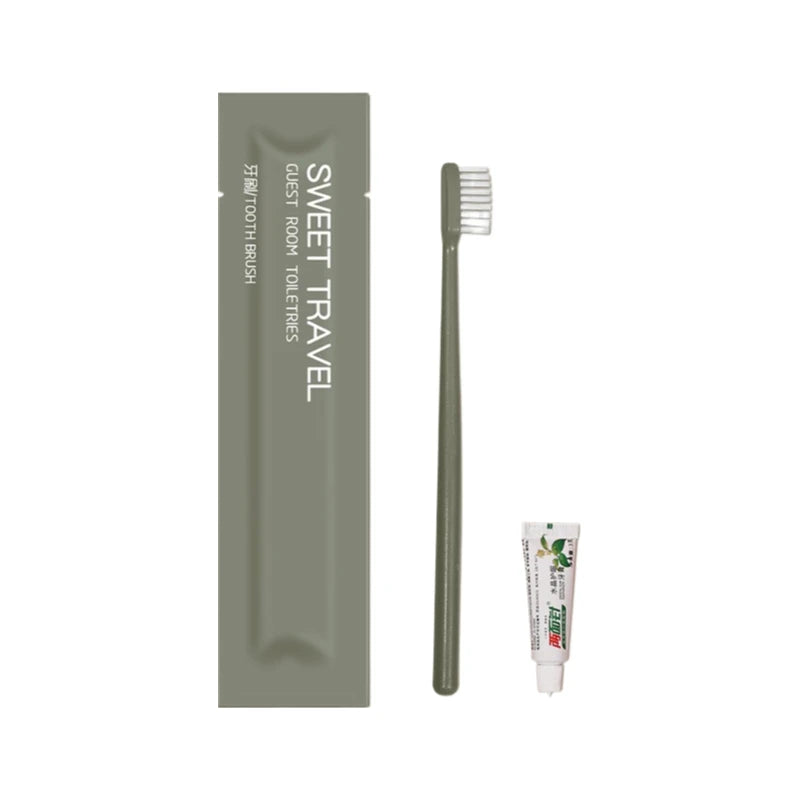 100 Pieces Disposable Travel Toothbrush Set – Individually Wrapped Hotel & Airbnb Guest Dental Kits