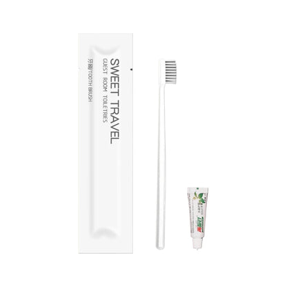 100 Pieces Disposable Travel Toothbrush Set – Individually Wrapped Hotel & Airbnb Guest Dental Kits
