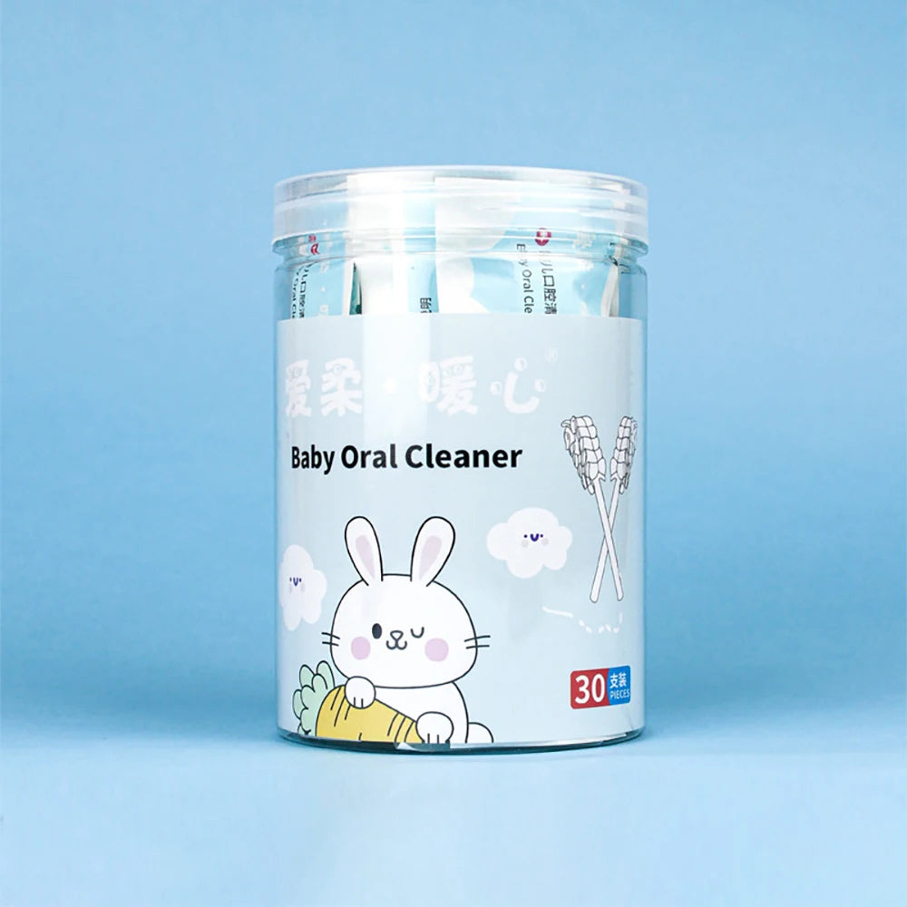 30PCS Baby Oral Cleaning Swabs | Disposable Tongue & Gum Cleaners