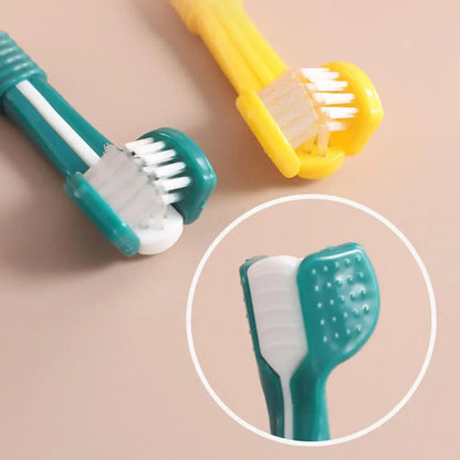 3 Head Toothbrush For Dogs / Cats