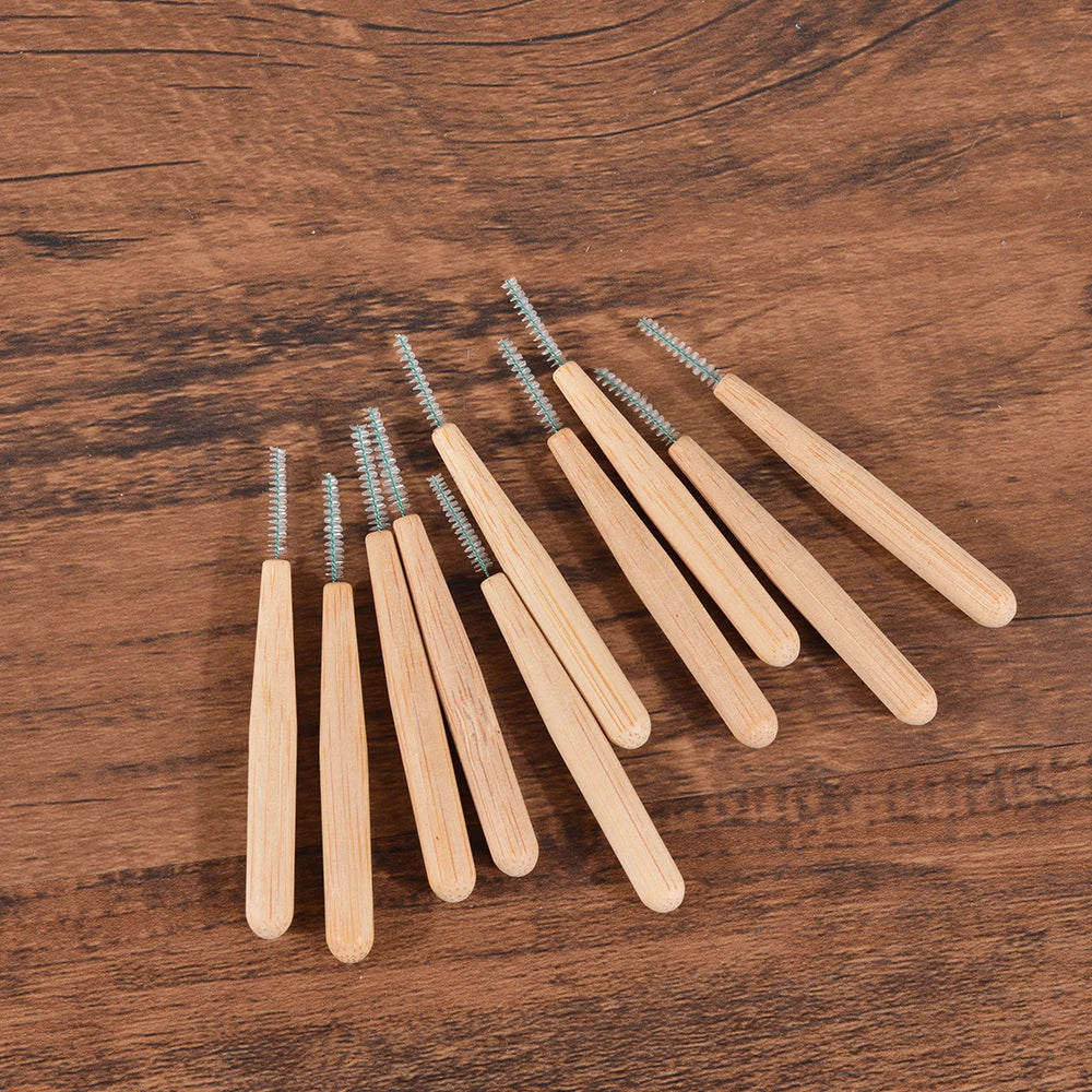 Bamboo Interdental Brushes (30 Pack) | 0.4mm Biodegradable Teeth Cleaning Brushes