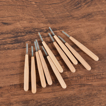 Bamboo Interdental Brushes (30 Pack) | 0.4mm Biodegradable Teeth Cleaning Brushes