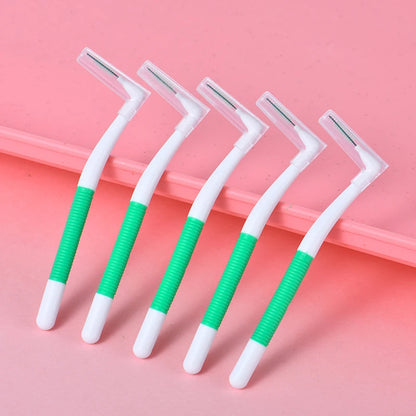 L-Shaped Interdental Brushes (0.4–1.5mm) | Portable Teeth Cleaning Brush with Non-Slip Handle